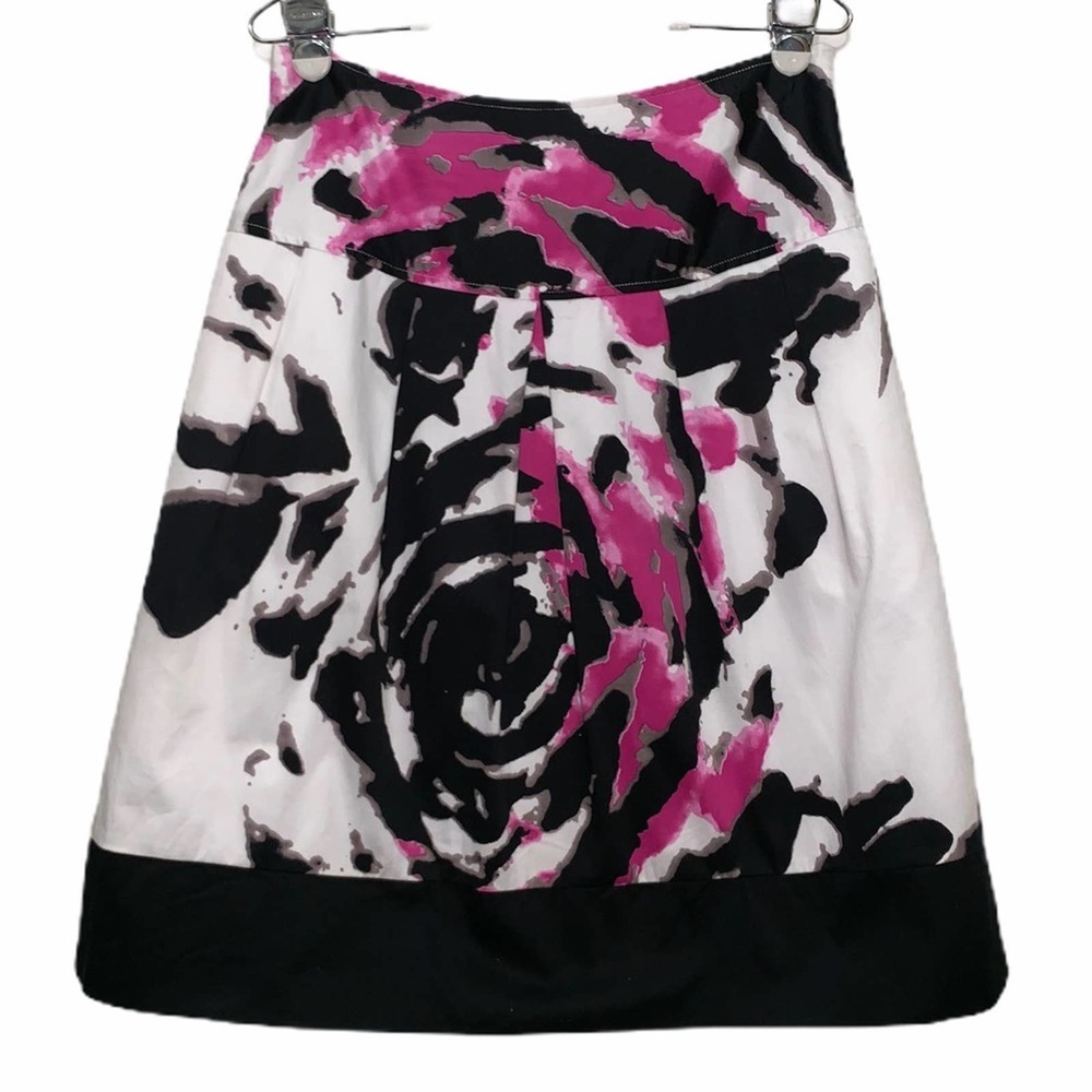 Abstract Floral Print Skirt by Transitions 6